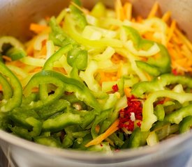 Soba Noodles, Mushroom and Tatsoi with Sweet-Sour Cucumber