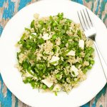 Minted Peas and Rice with Feta