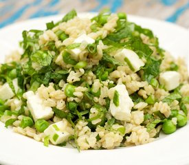 Minted Peas and Rice with Feta