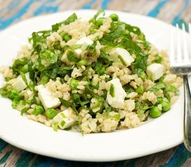 Minted Peas and Rice with Feta