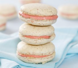 Strawberry and Rhubarb Macarons 