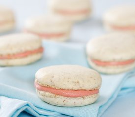 Strawberry and Rhubarb Macarons 