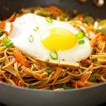 Sichuan Stir-Fried Vegetables with Noodles