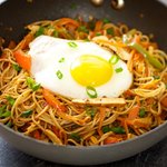 Sichuan Stir-Fried Vegetables with Noodles