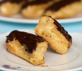 Caramel Chocolate Eclairs