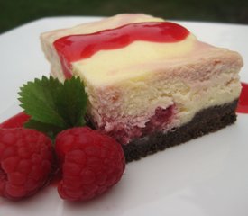 Raspberry Swirl Cheesecake Squares