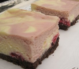 Raspberry Swirl Cheesecake Squares