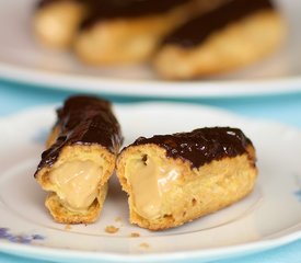 Caramel Chocolate Eclairs