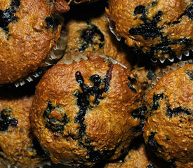 Low-Fat Blueberry Buttermilk Bran Muffins