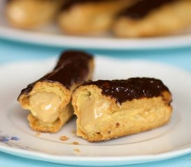 Caramel Chocolate Eclairs