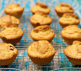 Banana-Rhubarb Muffins