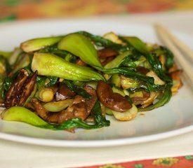 Bok Choy, Shiitake Mushroom Stir-fry 