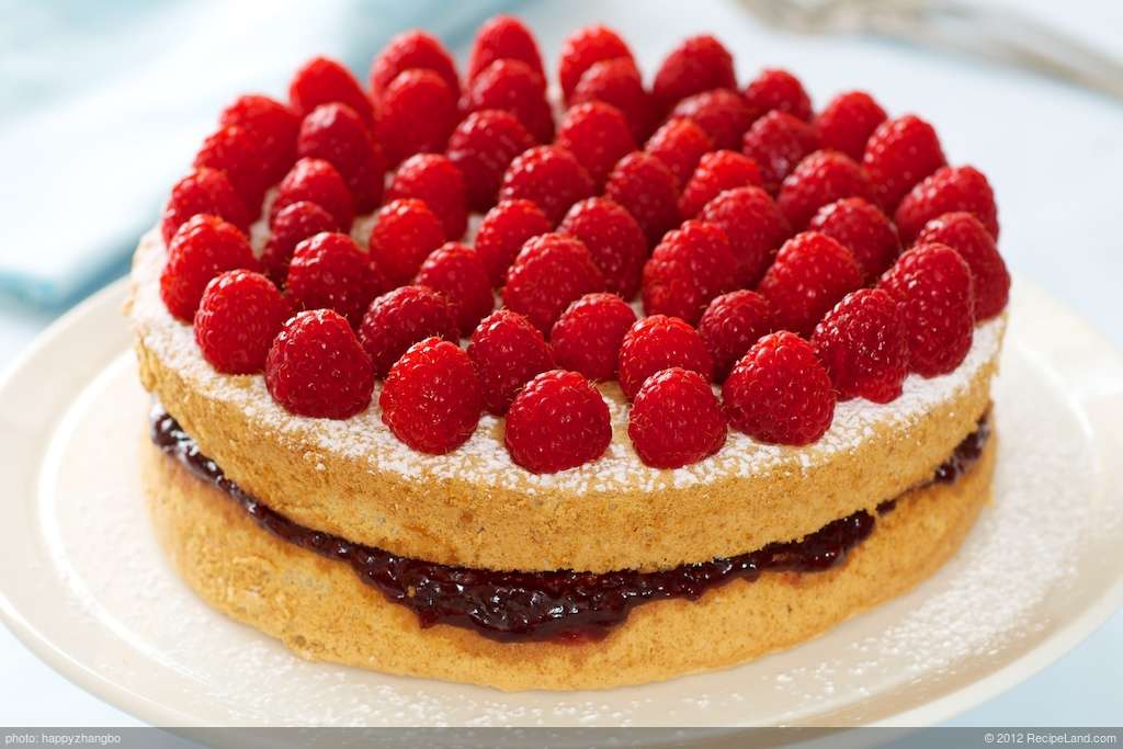 Almond Raspberry Layered Cake recipe