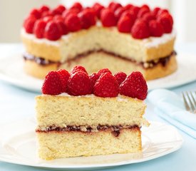 Almond Raspberry Layered Cake