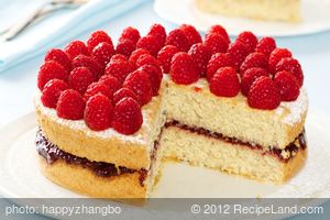 Almond Raspberry Layered Cake recipe