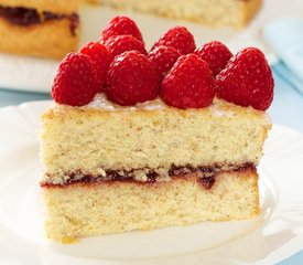 Almond Raspberry Layered Cake