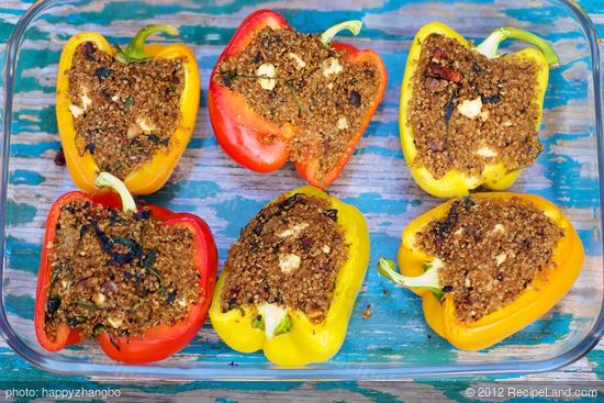 These colorful stuffed peppers were delicious.