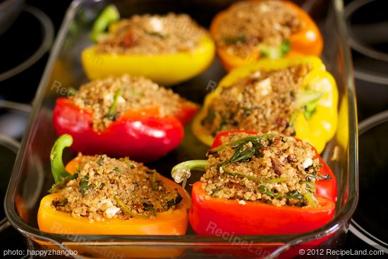 Time to stuff these colorful bell peppers.