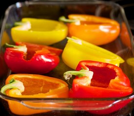 Quinoa, Spinach and Hazelnuts Stuffed Peppers