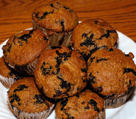 Low-Fat Blueberry Buttermilk Bran Muffins