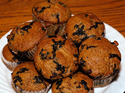 Low-Fat Blueberry Buttermilk Bran Muffins