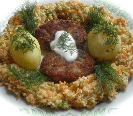 Minced Meat Cutlets with White Radish and Sesame