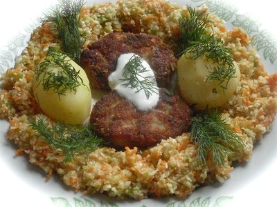 Minced Meat Cutlets with White Radish and Sesame