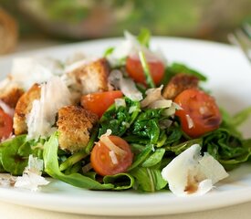 Warm Arugula Bread Salad