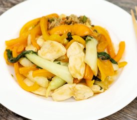 Chicken Bok Choy Stir Fry (Low Fat, Low Cal)