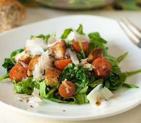 Warm Arugula Bread Salad