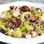 Quinoa, Wild Rice Salad with Cherry and Grapes