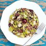 Quinoa, Wild Rice Salad with Cherry and Grapes