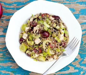 Quinoa, Wild Rice Salad with Cherry and Grapes