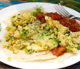 Corn Scrambled Eggs for one