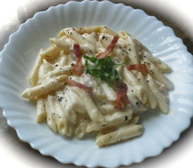 20 Minute Penne Carbonara for Two