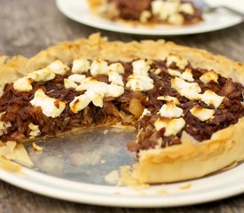 Caramelized Onion and Fennel Phyllo Tart with Goat Cheese