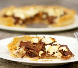 Caramelized Onion and Fennel Phyllo Tart with Goat Cheese