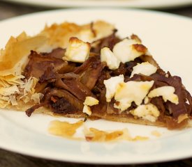 Caramelized Onion and Fennel Phyllo Tart with Goat Cheese