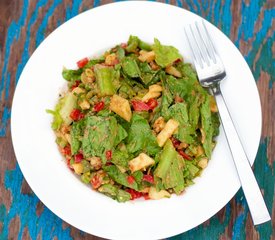 Green Salad Tossed with Tomato Dressing