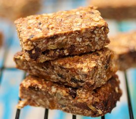 Nutty Almond, Raspberry Jam and Apricot Granola Bars