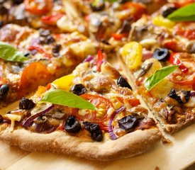 Cherry Tomato, Mushroom and Olive Pizza