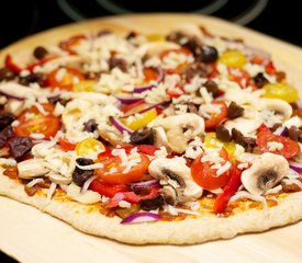 Cherry Tomato, Mushroom and Olive Pizza