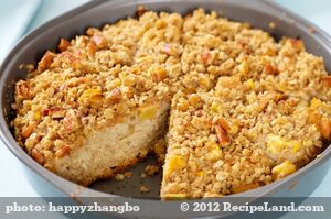 Awesome Peach Coffee Cake with Oat Cinnamon Streusel  recipe