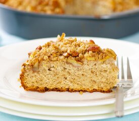 Awesome Peach Coffee Cake with Oat Cinnamon Streusel 