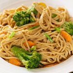 Soy-Peanut Sauce Noodle with Broccoli 