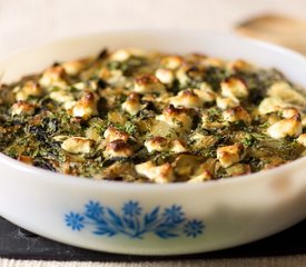 Crustless Swiss Chard, Leek and Herb Quiche 