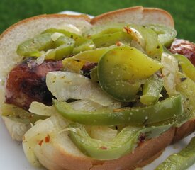 Grilled Italian Sausage & Pepper Sandwiches