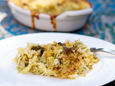 Improved Broccoli, Cheese and Rice Casserole For Two