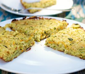 Cheesy Crispy Potato and Zucchini Pancakes