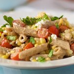 Corn and Tomato Smoky Penne Pasta